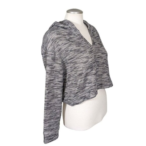 Anthropologie Saturday Sunday Rehearsal Cropped Hoodie Sweatshirt Women Med Gray - Picture 5 of 7